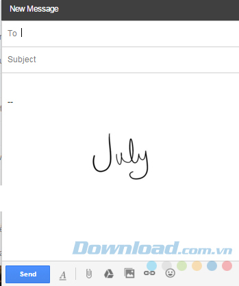 Gửi mail có kèm chữ ký ảnh Gửi mail có kèm chữ ký ảnh