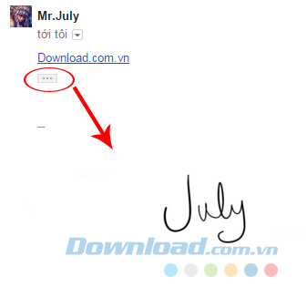 Chữ ký hiển thị ở máy người nhận Chữ ký hiển thị ở máy người nhận