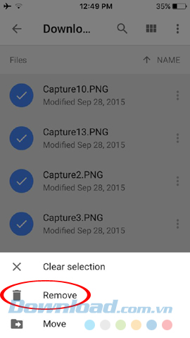 Xóa ảnh trong Google Drive trên iPhone