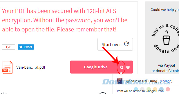 Lưu file PDF vào Google Drive Lưu file PDF vào Google Drive