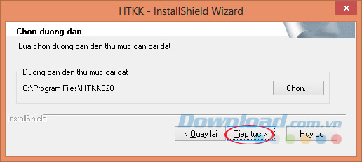 Chọn đường dẫn cài đặt HTKK