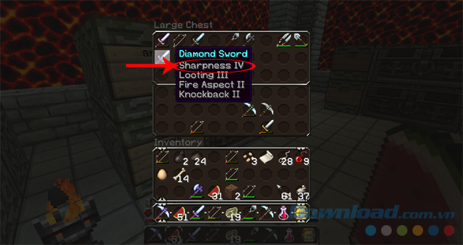 Sharpness enchantments