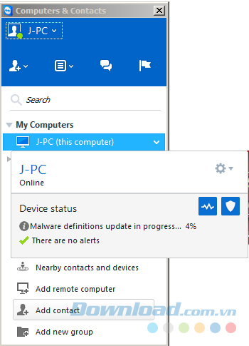 quét virus bằng TeamViewer