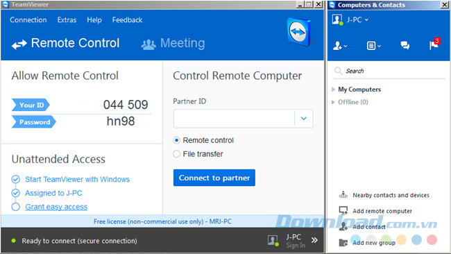 Giao diện chính