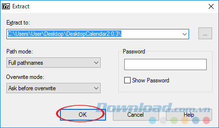 Giải nén file cài đặt
