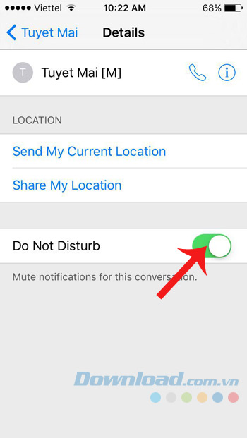 Chặn thông báo tin nhắn Chặn thông báo tin nhắn