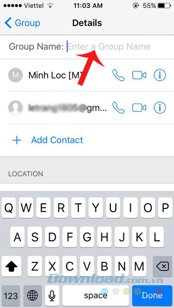 Gõ tên nhóm Gõ tên nhóm
