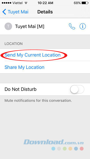 Gửi địa điểm hiện tại của mình cho bạn bè Gửi địa điểm hiện tại của mình cho bạn bè