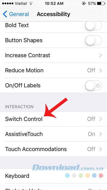 Kích hoạt Switch Control Kích hoạt Switch Control