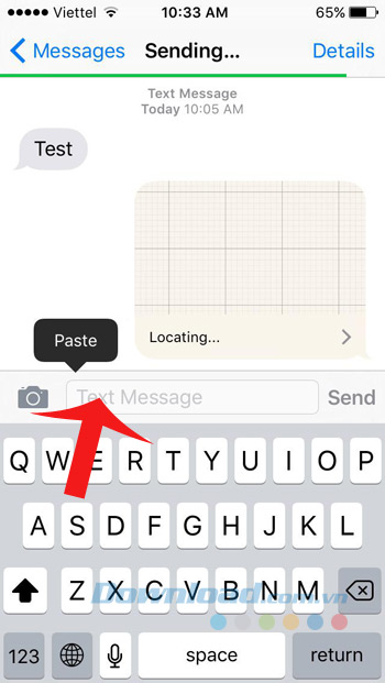 Paste tin nhắn Paste tin nhắn