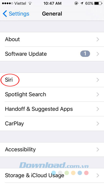 Bật Siri Bật Siri