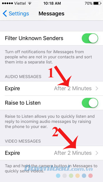Tự hủy tin nhắn Tự hủy tin nhắn
