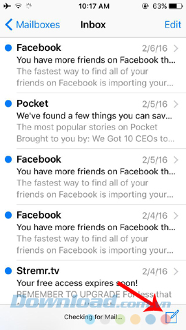 Biểu tượng mail mới