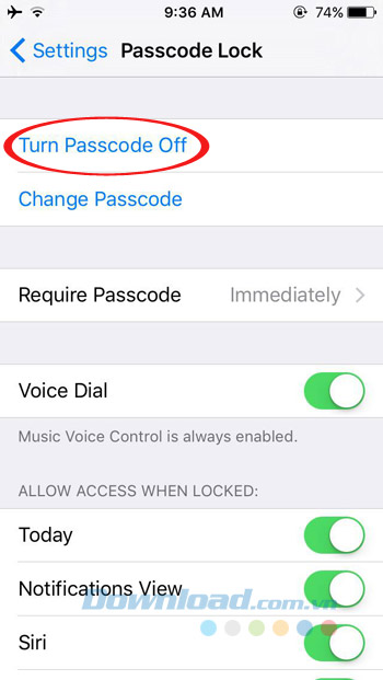 Bật mật khẩu Bật mật khẩu