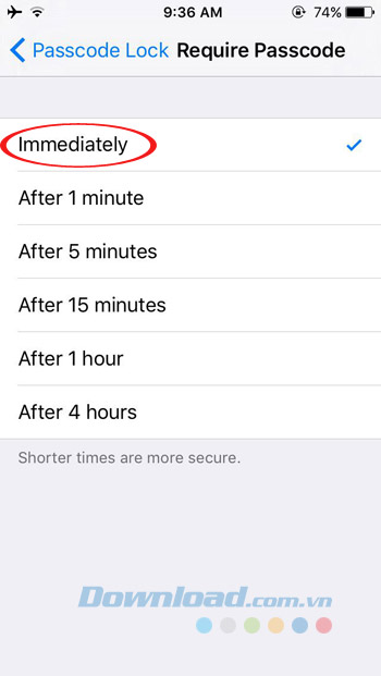 Khóa màn hình ngay lập tức Khóa màn hình ngay lập tức