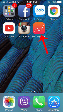 Biểu tượng bàn phím Next