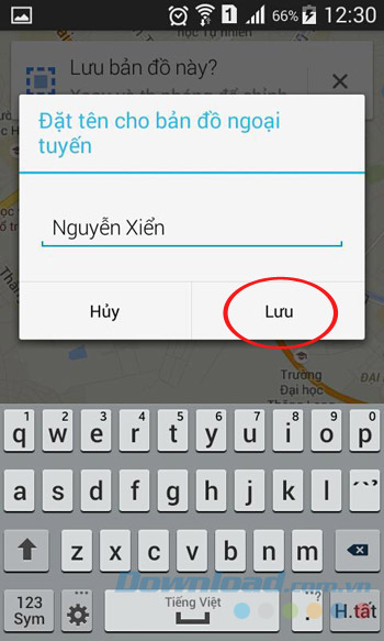 Đặt tên bản đồ ngoại tuyến