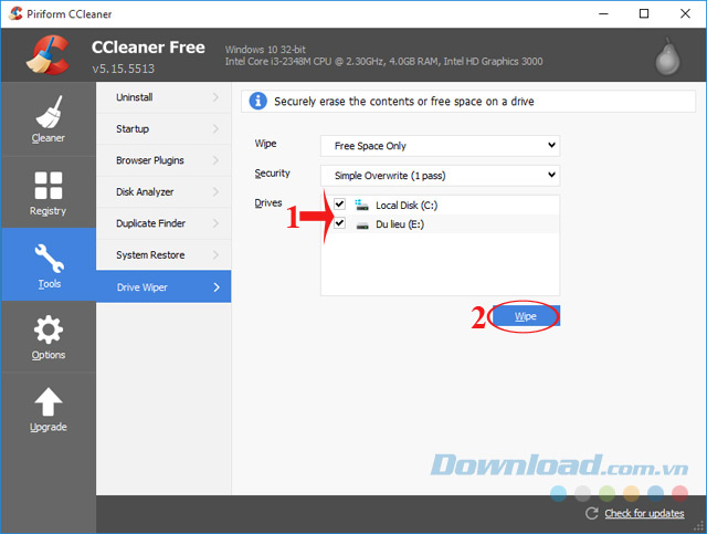 Dọn dẹp ổ đĩa Dọn dẹp ổ đĩa