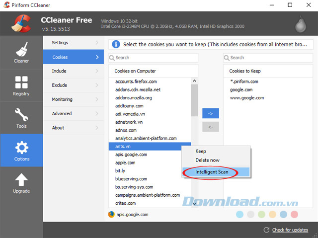 Không xóa cookie quan trọng Không xóa cookie quan trọng
