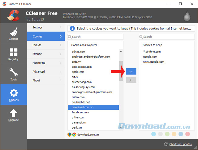 Thêm vào danh sách trắng Thêm vào danh sách trắng