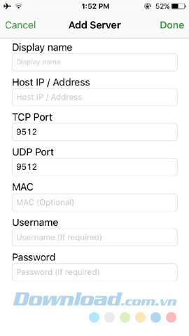 Điền thông tin Điền thông tin