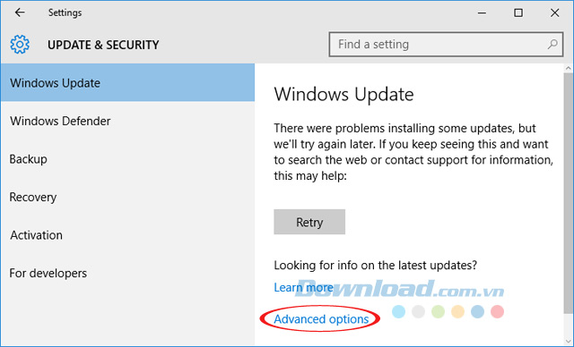 Cài đặt nâng cao Cài đặt nâng cao