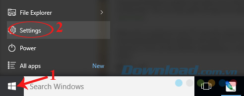 Vào phần Settings Vào phần Settings
