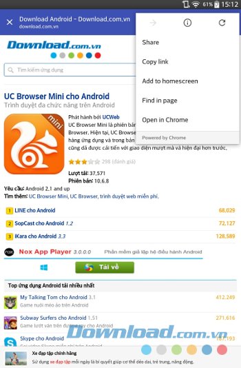 Duyệt web với Chromer Duyệt web với Chromer