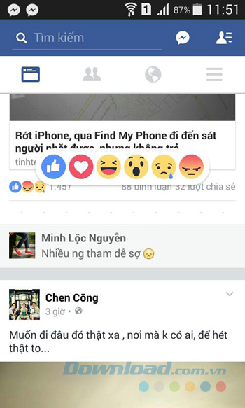 Biểu tượng cảm xúc mới của Facebook trên điện thoại Biểu tượng cảm xúc mới của Facebook trên điện thoại