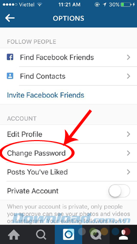 Change password