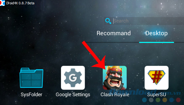 Cài Clash Royale vào Droid4x