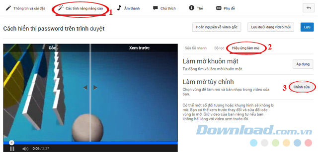 Hiệu ứng làm mờ video