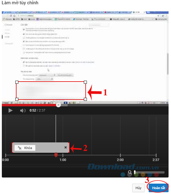 Tùy chỉnh làm mờ