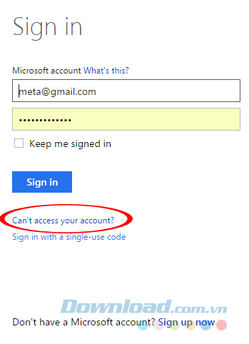 Giao diện đăng nhập