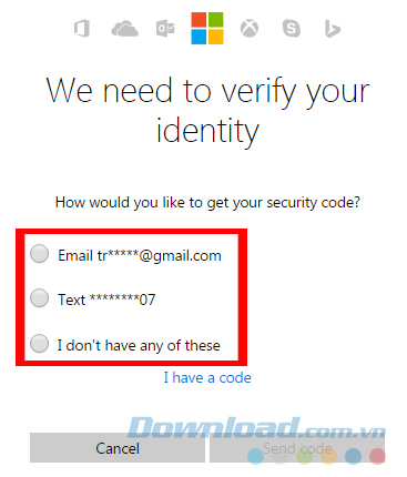 cách lấy lại mật khẩu Microsoft