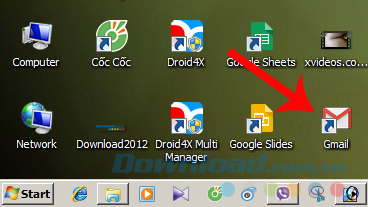 Biểu tượng Gmail trên máy tính