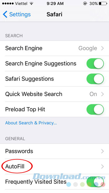 Tự động điền