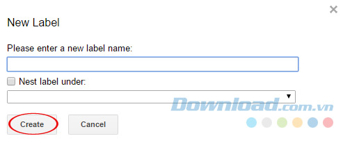 Tạo nhãn dán mới