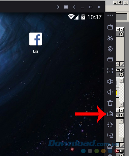 Biểu tượng chèn apk trên Nox