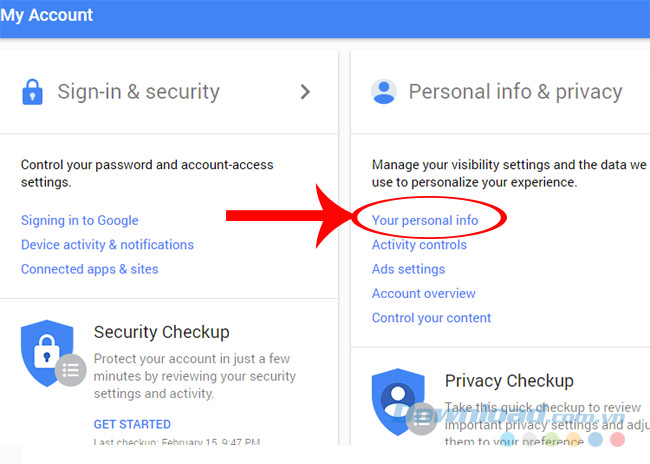 Thông tin cá nhân