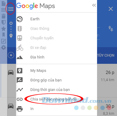 Chia sẻ đường đi Chia sẻ đường đi