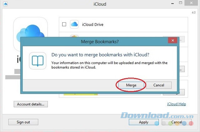 Nhấn vào merge Nhấn vào merge