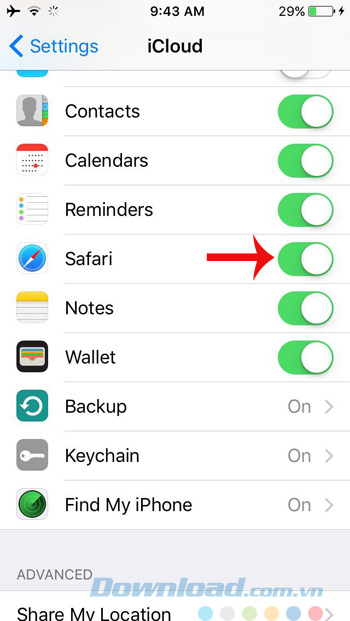 Bật Safari lên Bật Safari lên