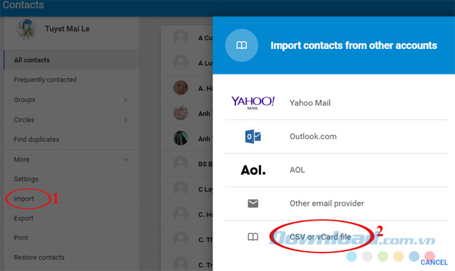 Import Contact Import Contact