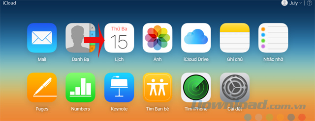 Nhấn vào Lịch Nhấn vào Lịch