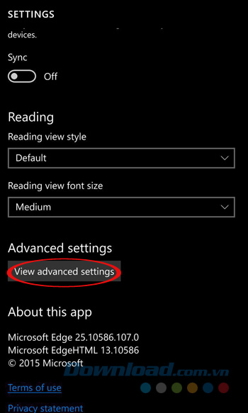 Cài đặt nâng cao Cài đặt nâng cao