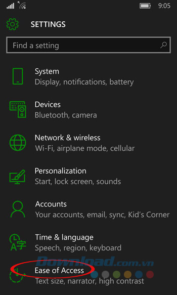 Ease of Access Ease of Access
