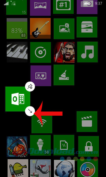 Thay đổi kích thước Tile Thay đổi kích thước Tile