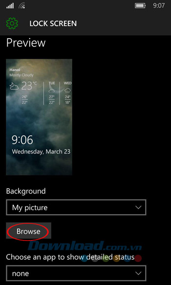 Thay đổi hình nền Thay đổi hình nền