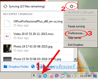 Biểu tượng cài đặt Dropbox Biểu tượng cài đặt Dropbox